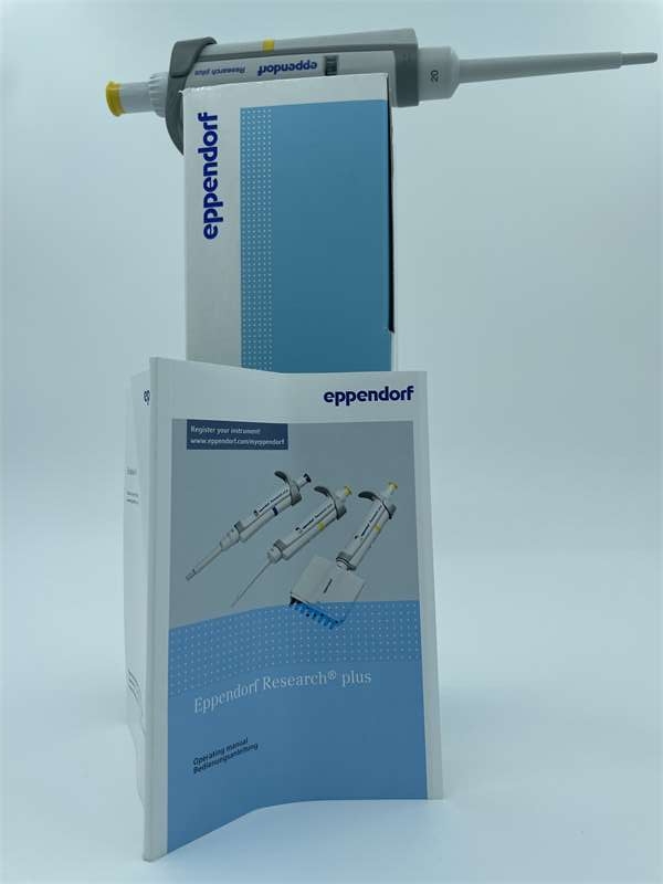 Eppendorf Research? plus 基本型 單道, 可調量程 20 – 200 μL, 黃色 不帶 epT.I.P.S.? Box